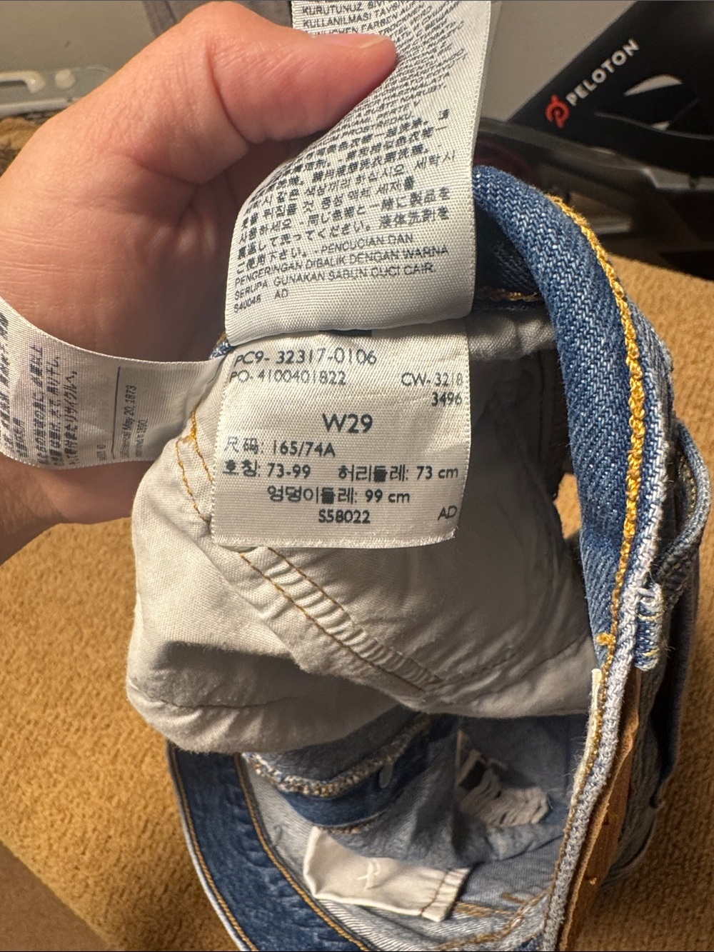 Levi's 501 Blue Distressed High-Rise Denim Cutoff Shorts - Picture 4 of 4